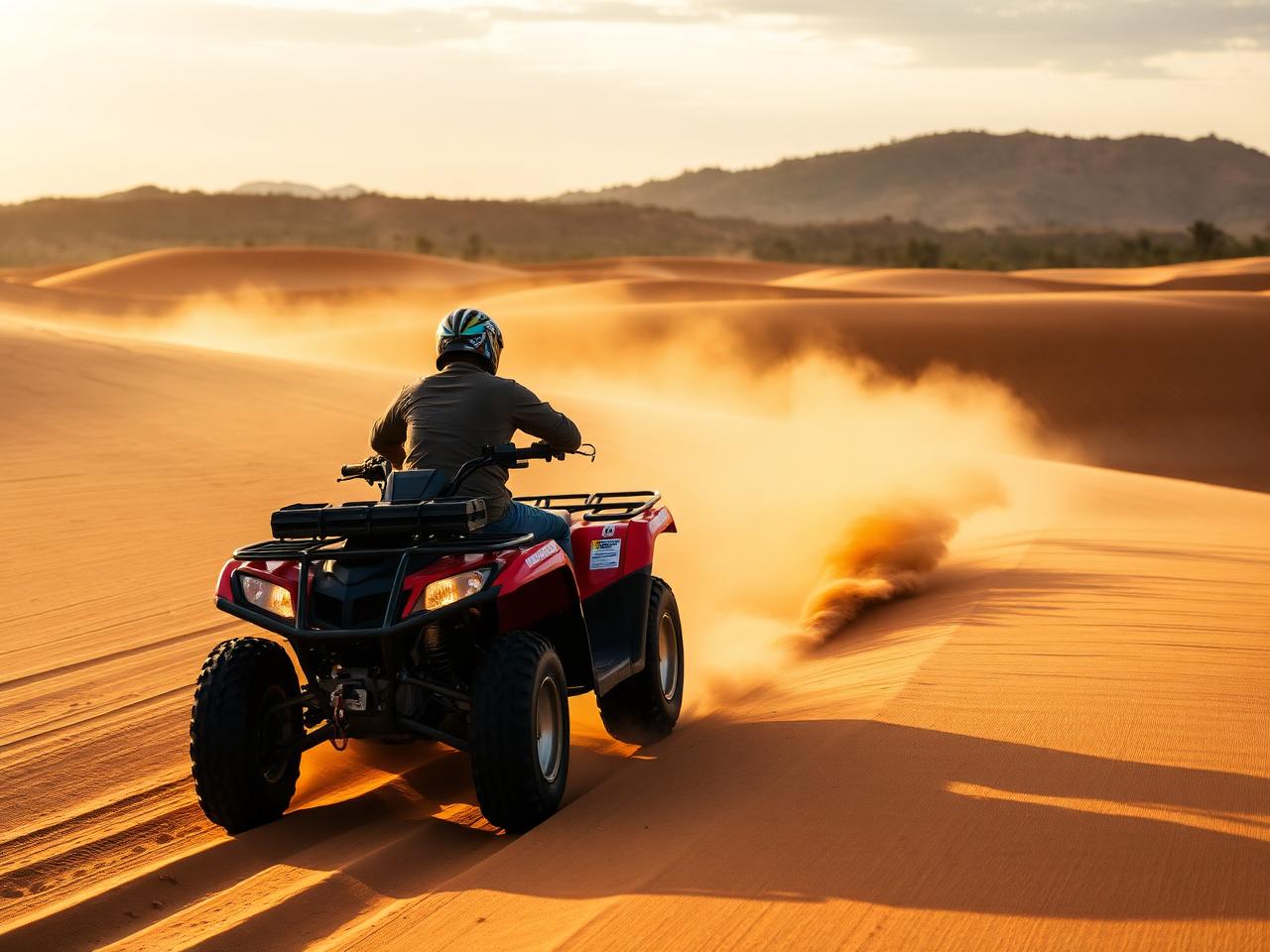 Cuatrimoto en el desierto